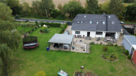 Drohnenaufnahmen im Herbst 3 - Umfassend saniertes, hochwertiges Einfamilienhaus mit Erdwärme und großem Garten bei Rostock