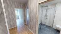 Moderner Flur und Badezimmer - Wohnen mit Betreuung in toller Lage! 2-Raum-Eigentumswohnung mit Terrasse und Einbauküche!
