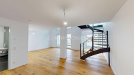 Blick aus der Küche - Loft trifft feinen Sandstrand & malerische Natur – Wohlfühlort im beliebtesten Ostseebad
