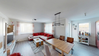 Wohnzimmer - Zwischen Bad Doberan und Kühlungsborn: 3 Raumwohnung mit 2 Terrassen und eigenem Grundstück! Neubau!