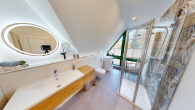 Badezimmer - Einfach einziehen! Voll möblierte 3-Zimmer-Wohnung in idyllischer Lage