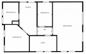 Grundriss EG - Familien willkommen! Fachwerkhaus mit Garage auf Sonnengrundstück sucht neue glückliche Eigentümer