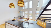 Küche - Loft trifft feinen Sandstrand & malerische Natur – Wohlfühlort im beliebtesten Ostseebad